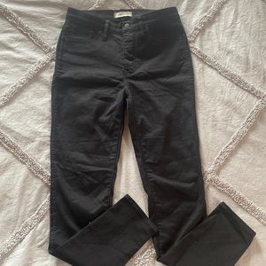 Madewell 10” High Rise Skinny Black Jeans in Tall